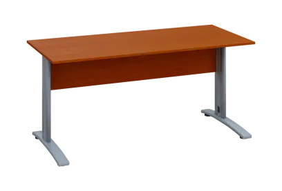 EPK 17 - 16 stůl kancelářský, kovová podnož stříbrná, deska 18 mm, široký 1600 mm, třešeň šumavská